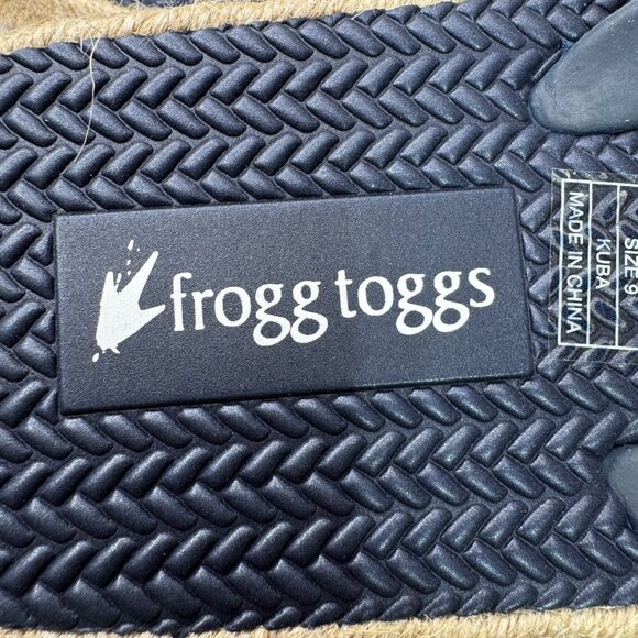 Frogg Toggs Womens Size 9 Navy Keda Sandal Flip Flops With Jute Sole - Picture 3 of 6